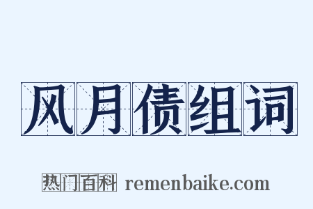 风月债组词是什么意思的图片
